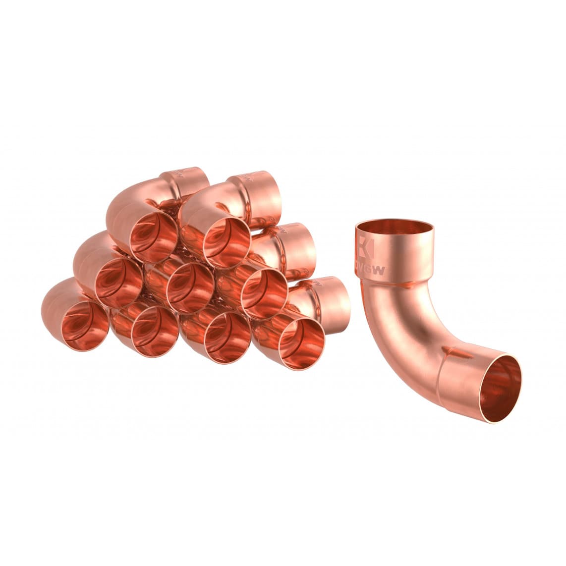 989029655 CU arc 90°, vierge, 22 mm, 1 manchon, (5001a) (10x)