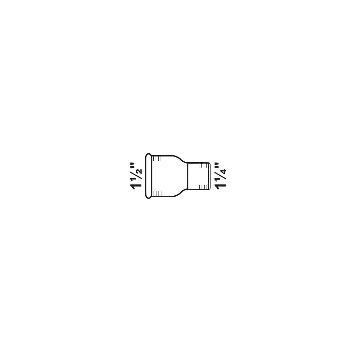 989757055 FM manchon réducteur, galvanisé, 1 1/2" F x 1 1/4" F, (240)