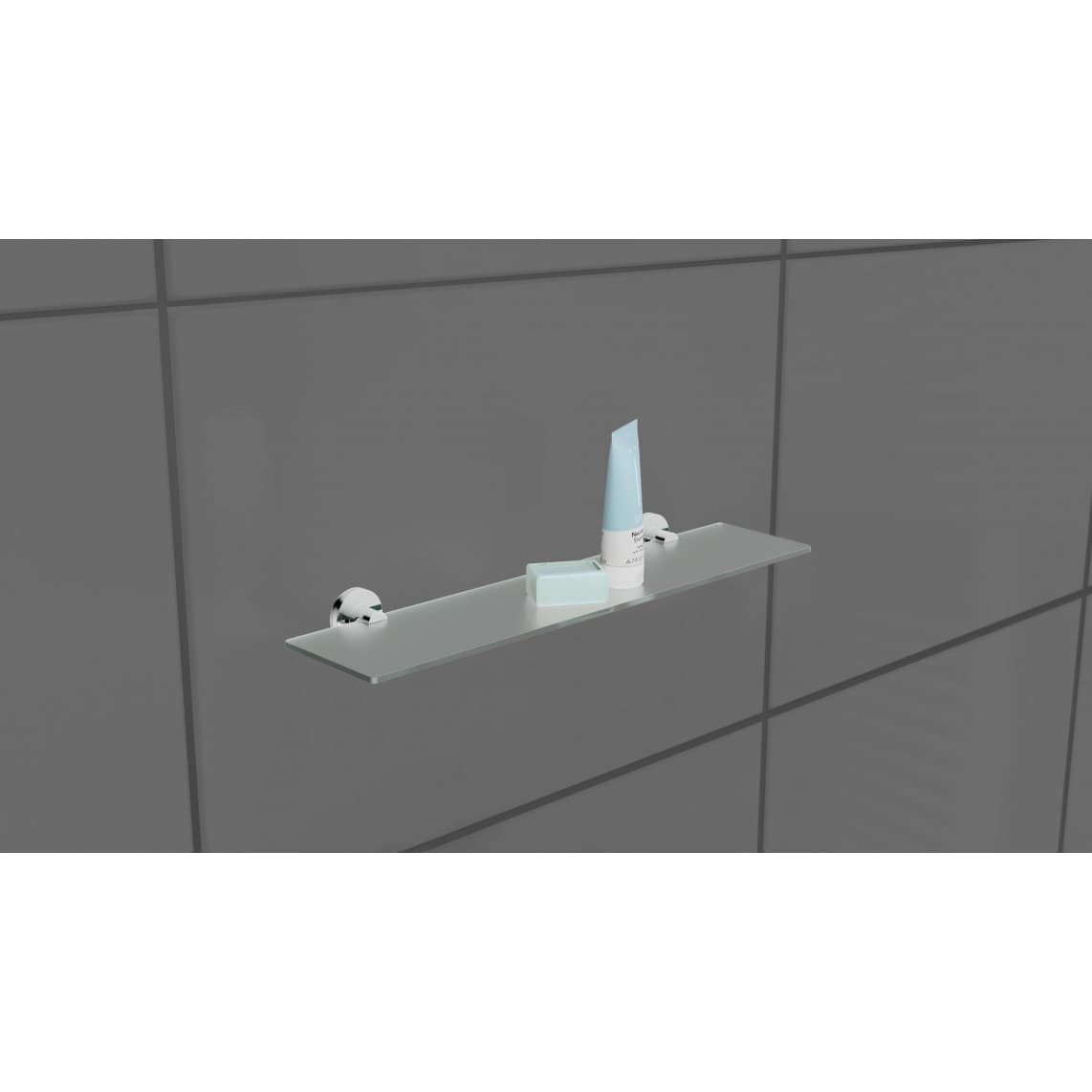BA0255 Console, chromé, Verre, à coller ou vis
