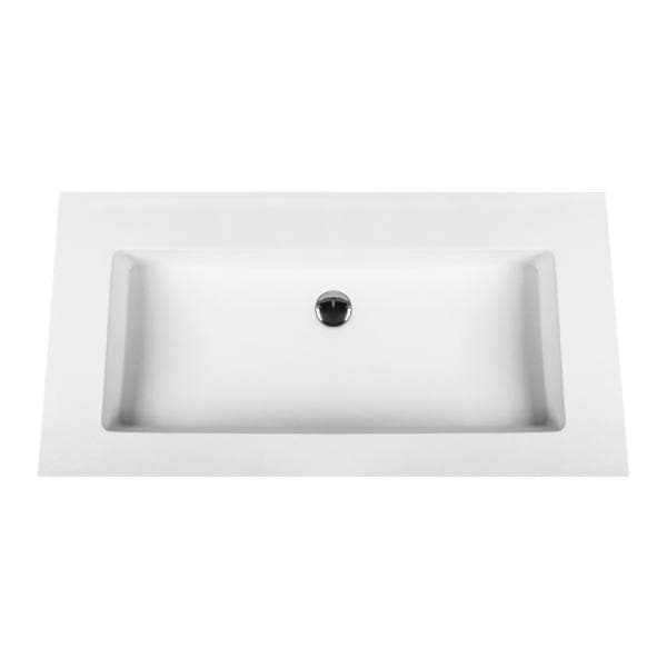ALONI SOLID SURFACE LAVABO SANS TROU DE ROBINET (60CM) - BLANC
