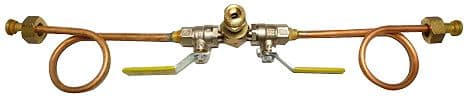 LYRES DE RACCORDEMENT 2 BOUTEILLES DE GAZ +ROBINETS A BILLE ESSO 2 FENTES