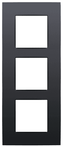 Plaque de recouvrement triple, entraxe de 60 mm, verticale, couleur Niko Intense anthracite coated