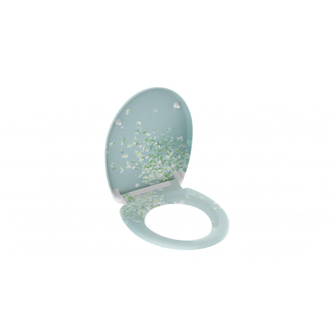 82381 Duroplast Toilet seat FLOWER IN THE WIND, with soft close and quick release