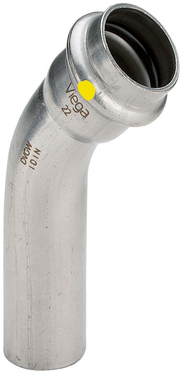 COUDE 45°MF 35MM SANPR INOX GAZ VIEGA