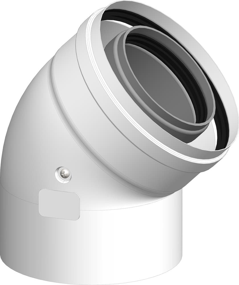 DIN PPH CON040 COUDE45°D60/100