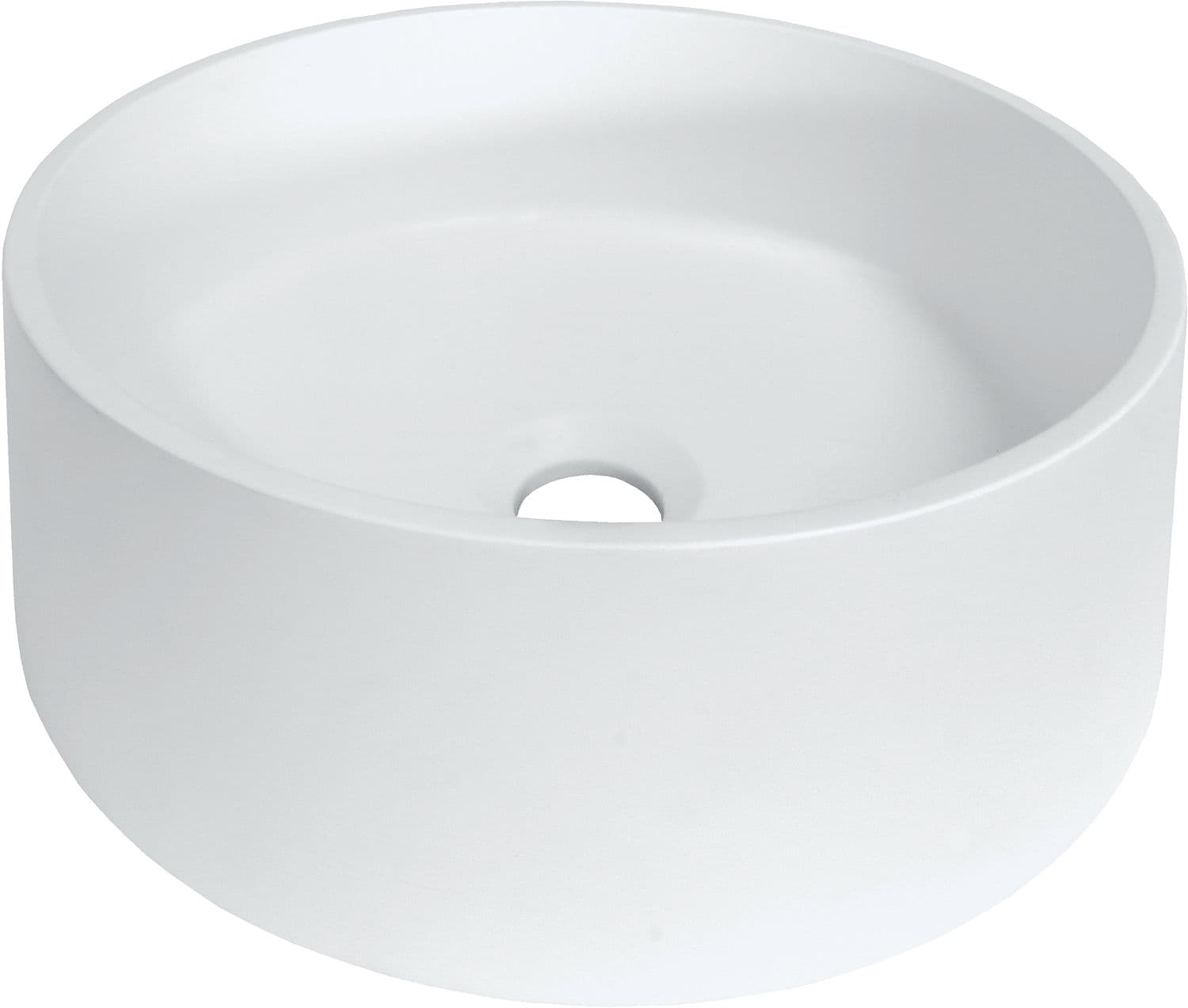 LAVABO A POSER COMBO/MOLTO/PURO ROND 36CM SOLID SANS TROP-PLEIN BLANC