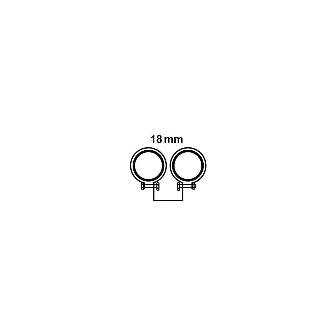 973297017 double collier pour tubes, 18 mm, insonorisé