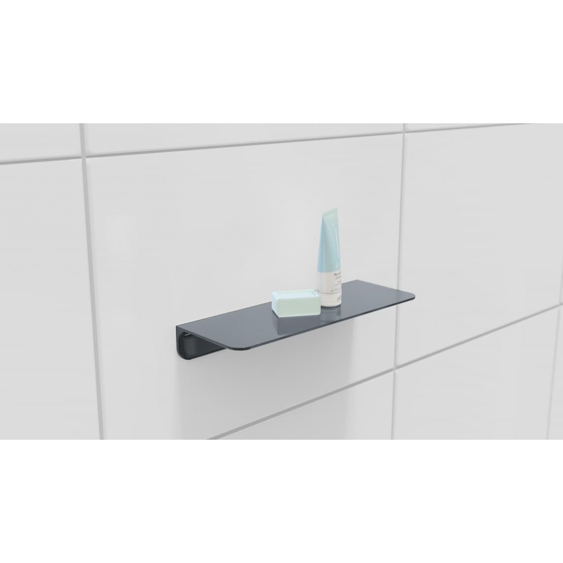 BA0954 Tablette de douche, Anthracite, à coller