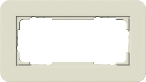 Cadre de finition Gira E3 Soft-Touch sable avec cadre de support Anthracite Soft-Touch