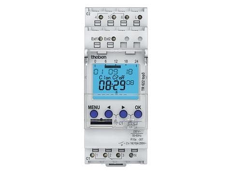 Horloge digitale 24h / 7 jours 230V 45 - 60Hz 2CO 16A
