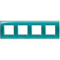 LivingLight - plaque rectangulaire 4 x 2 modules 71mm vert