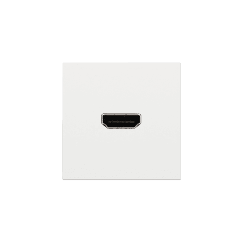 Set de finition avec prise HDMI/HDMI, couleur white coated