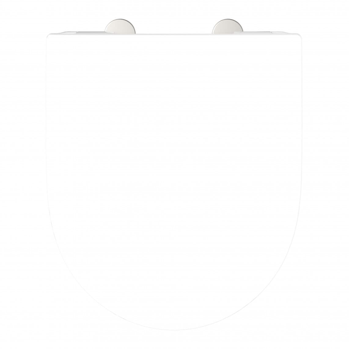 82813 Abattant WC en duroplast WHITE, en forme de D, PRO 6, avec frein de chute et déclipsable