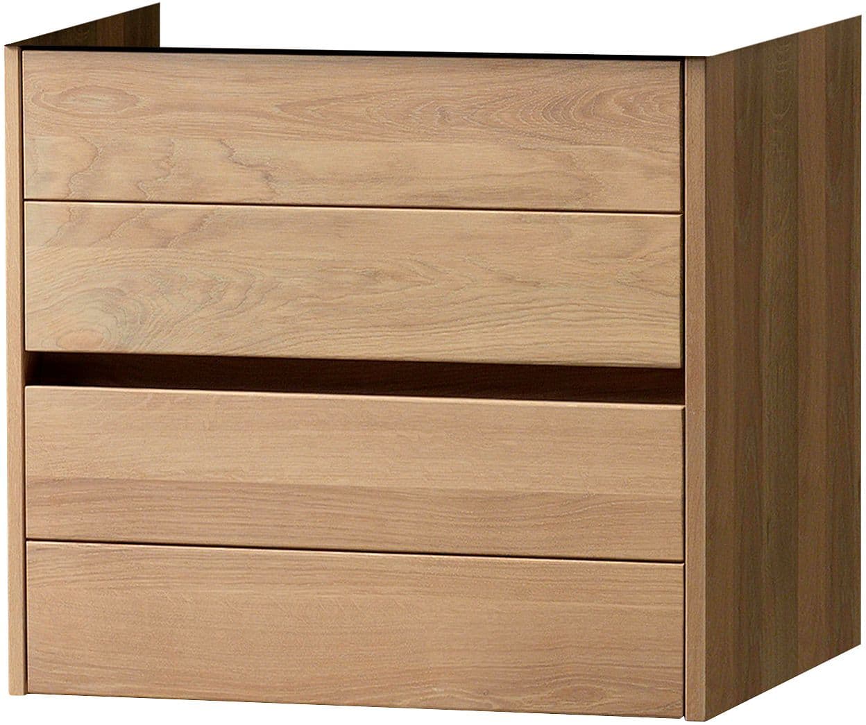 SOUS MEUBLE COMBO MASSIF/MOLTO 2 TIROIRS 70CM CHENE