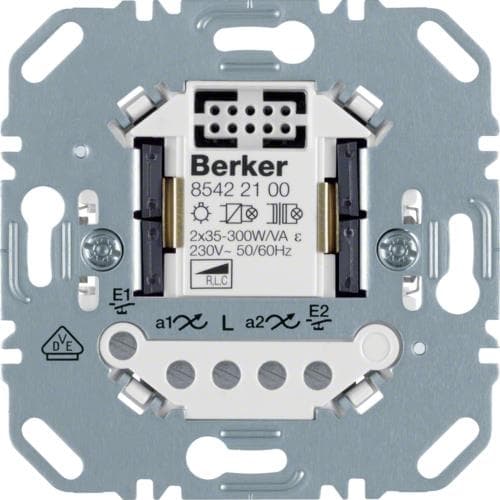 Variateur à poussoir double électronique universel Berker