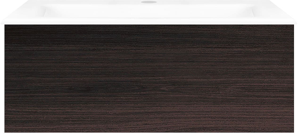 SOUS MEUBLE COFFEE 1 TIROIR 80 CHENE DECOR MOKKA +LAVABO PORCELAINE BLANC