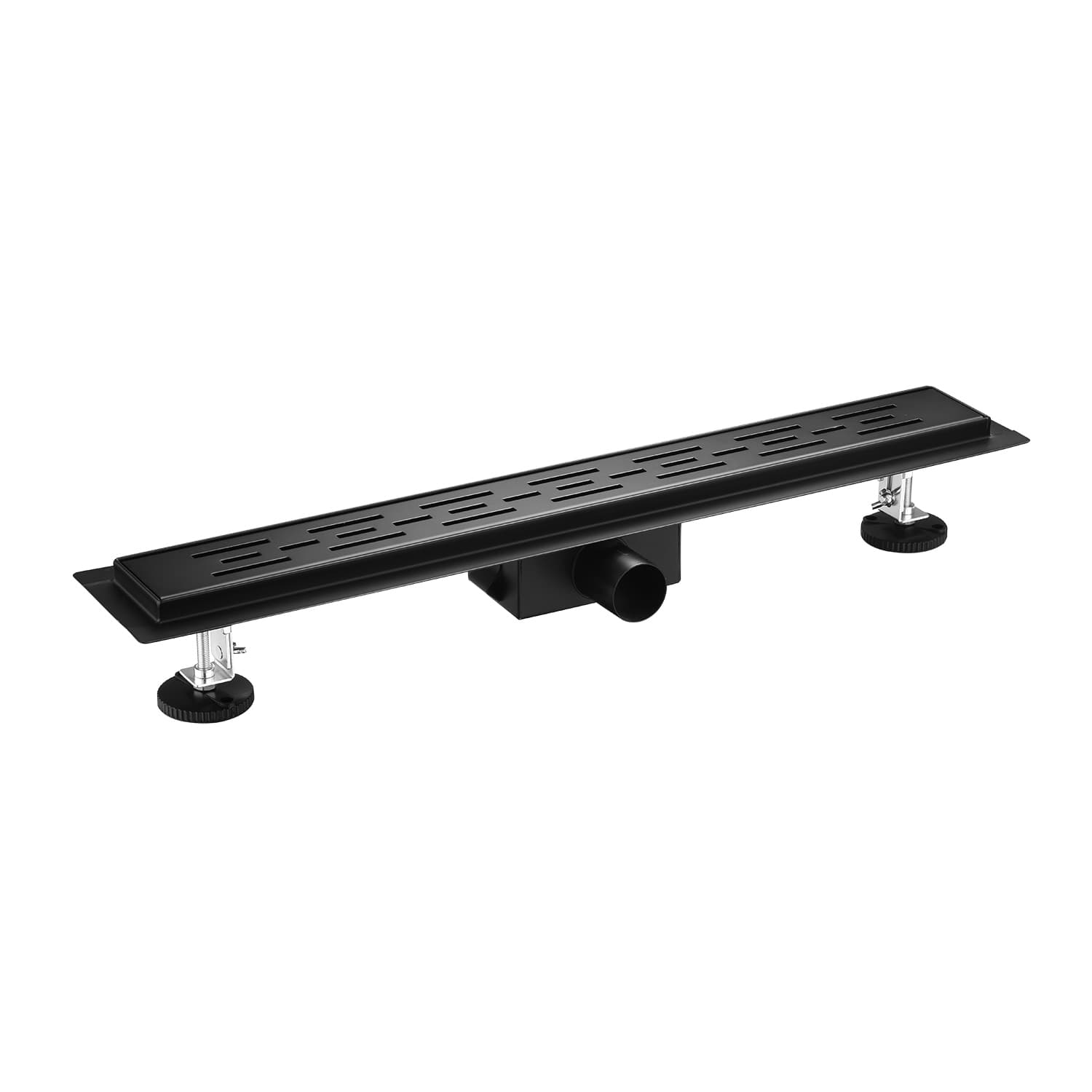 ALONI CANIVEAU DE DOUCHE – AVEC GRILLE – COMPLET – 80CM – NOIR MAT