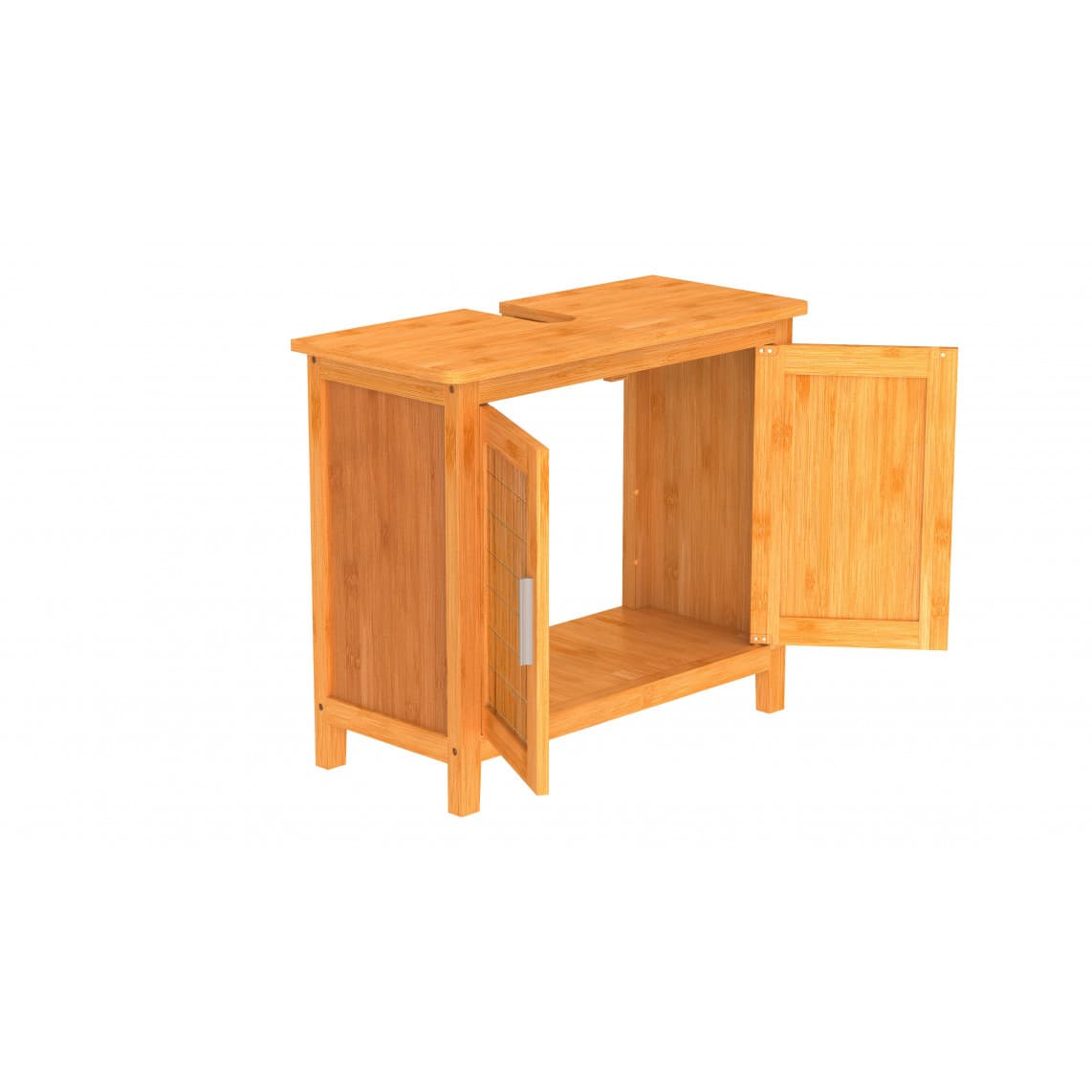 BMBA02-WTU Bambou meuble sous-lavabo