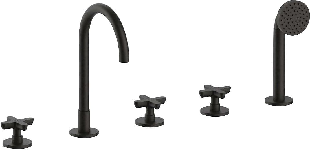 MITIGEUR BAIN 5 TROUS MONTAGE AU BORD DU BAIN ICONA CLASSIC FANTINI NOIR PVD