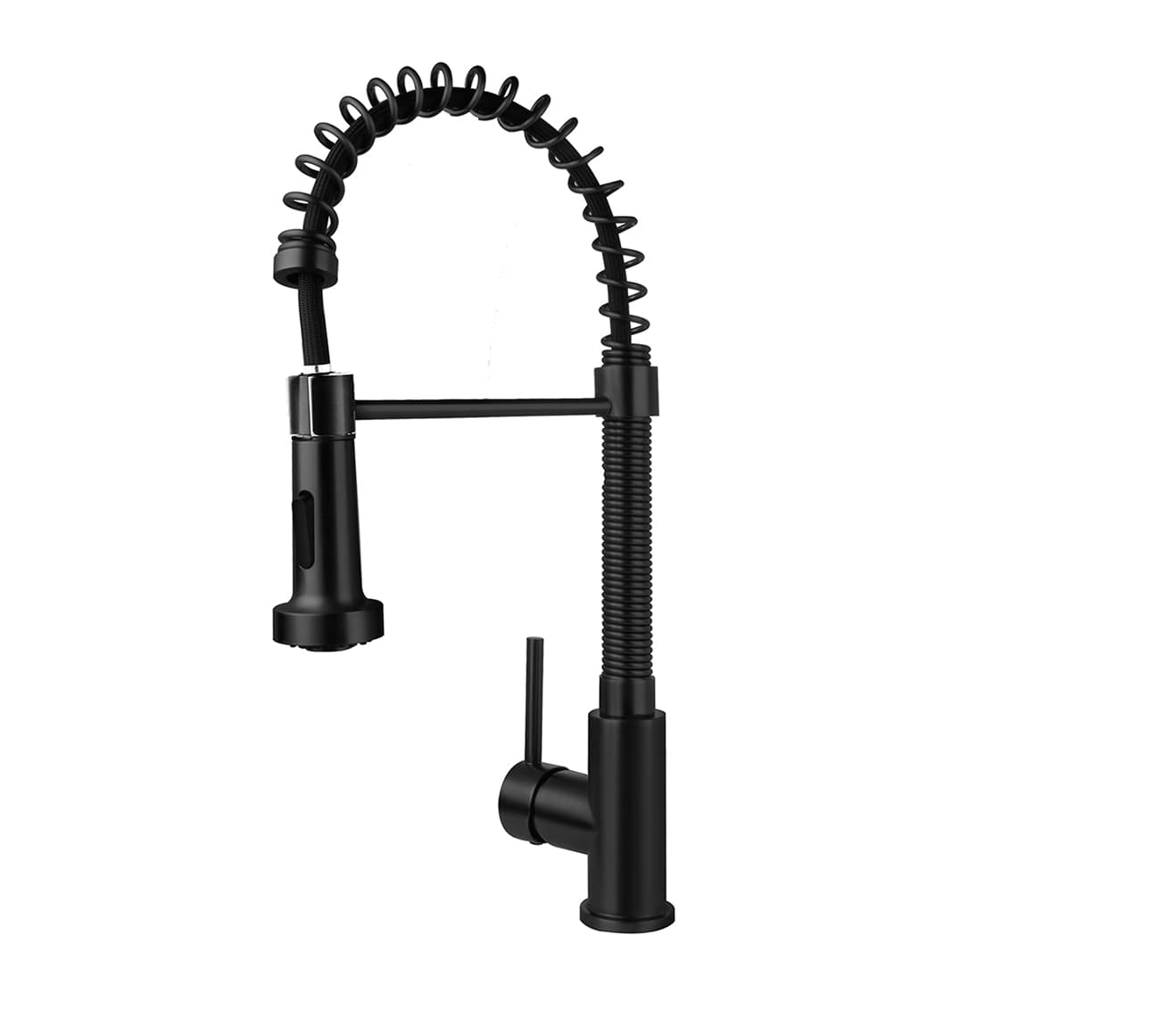 ALONI mitigeur de cuisine avec douchette extractible - Noir mat
