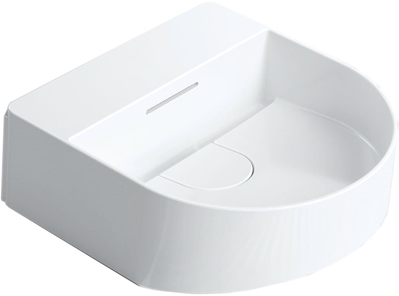 LAVABO SONAR LAUFEN 41X42 SANS TROU ROBINET +TROP-PLEIN CLEAN COAT BLANC