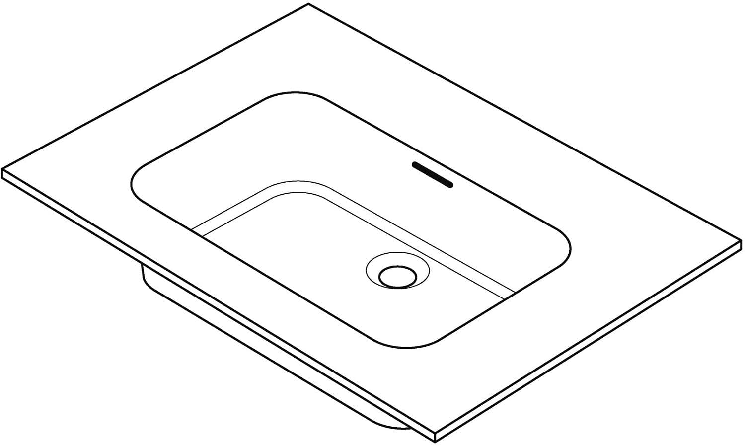 TABLETTE COMBO/MOLTO/PURO 90X50CM SOLID BLANC