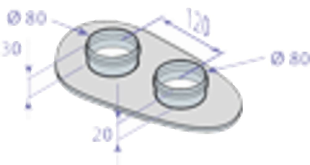 DD DY819 ADAPTEUR BIFLUX 2X80