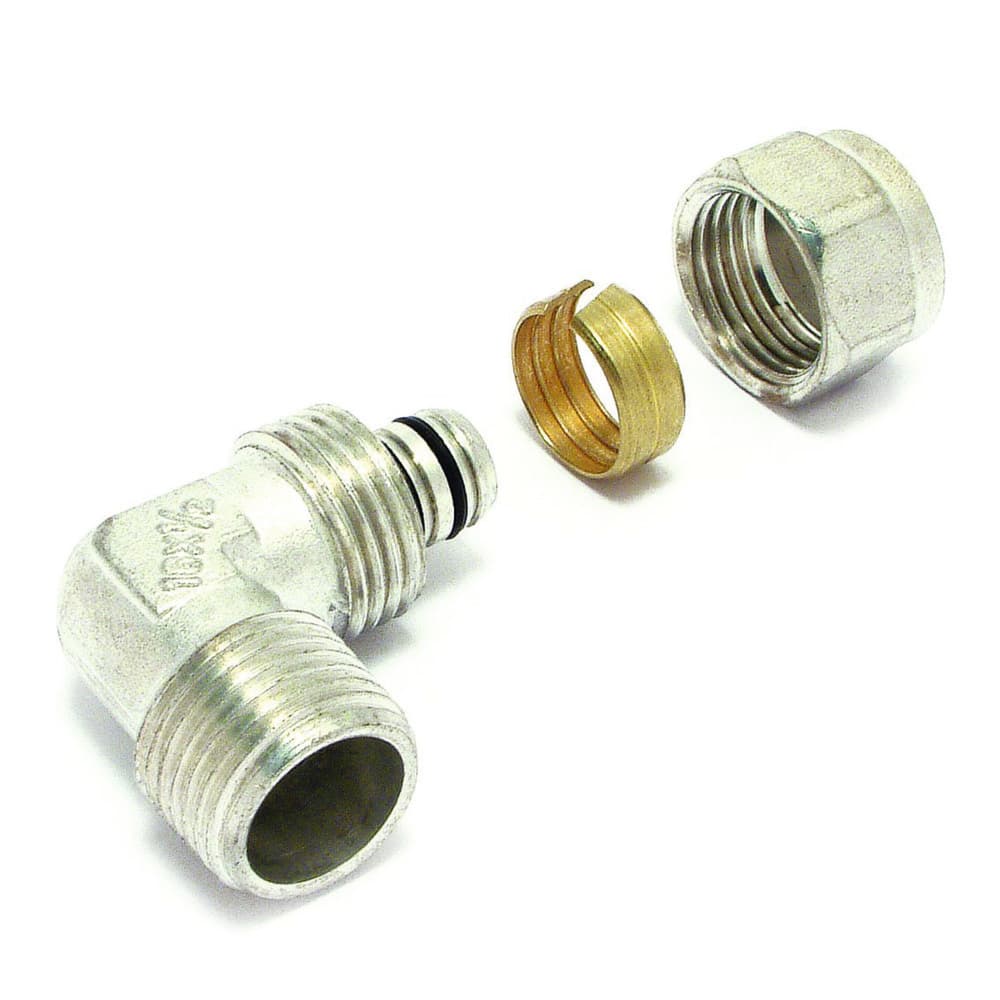 Comap Turboskin coude 90° multicouche Multiskin raccord compression 26-4/4"M
