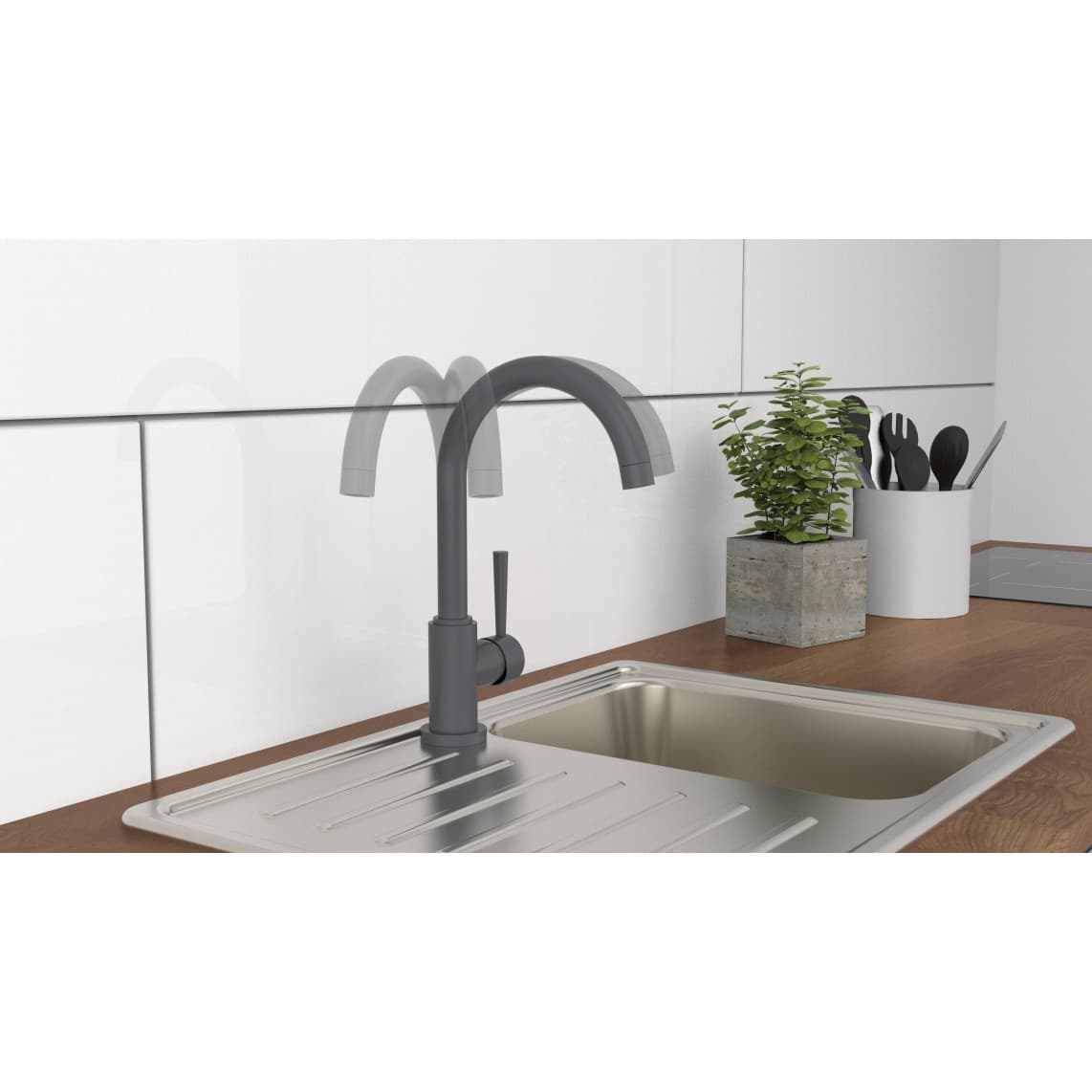 79164 CORNWALL Sink mixer, anthracite matt