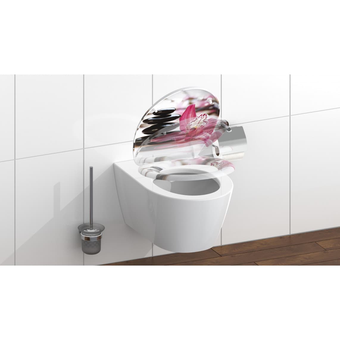 82376 abattant WC en Duroplast WELLYNESS, avec frein de chute et déclipsable