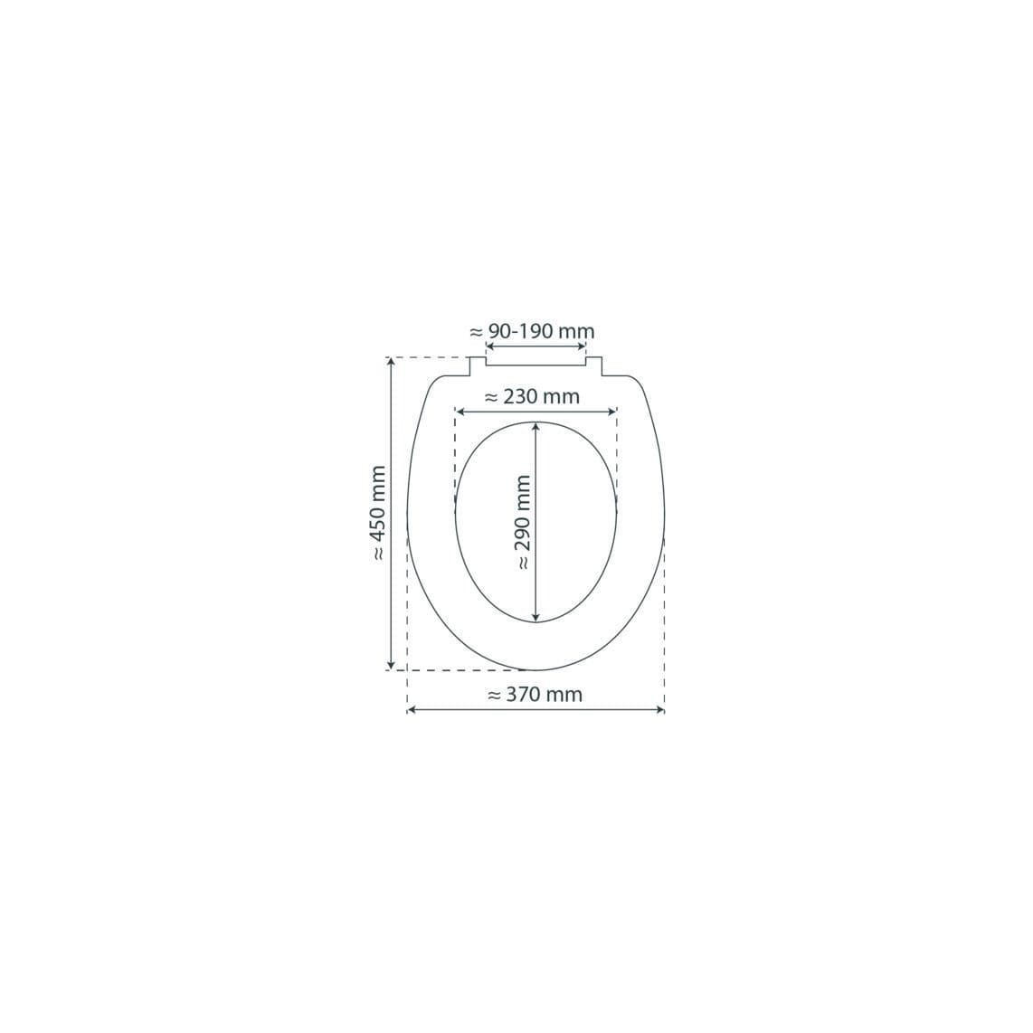 82410 abattant WC en Duroplast noir, avec frein de chute et déclipsable