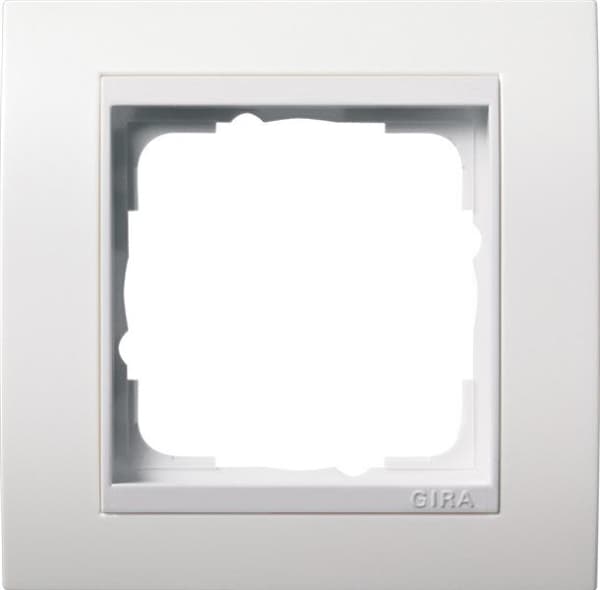 Cadres de finition Gira Event Blanc brillant avec cadre intermédiaire Blanc brillant Blanc
