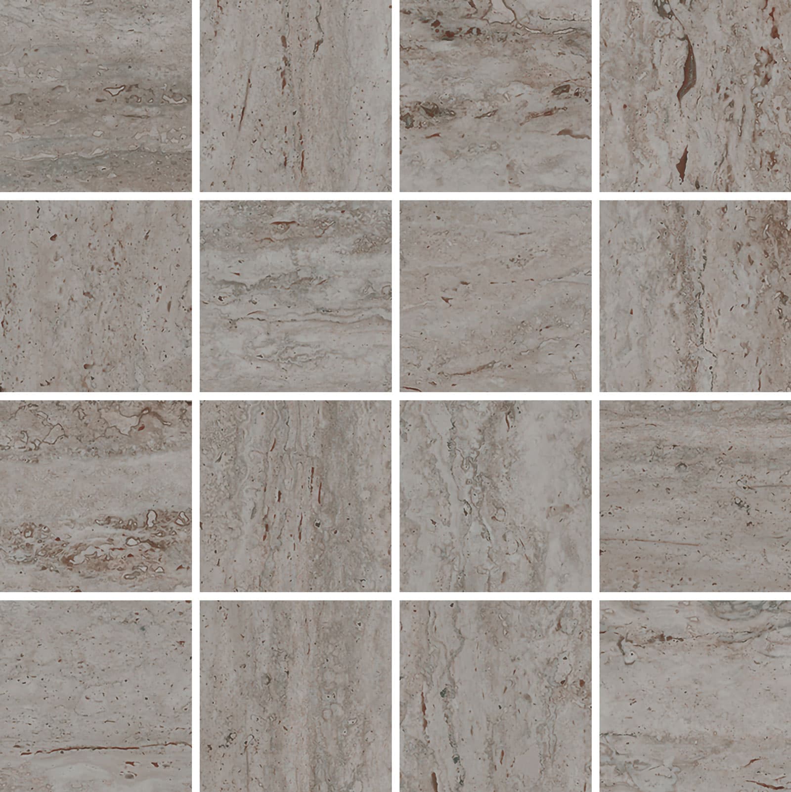 MOSAICO TRAVERTINO SILVER 30X30