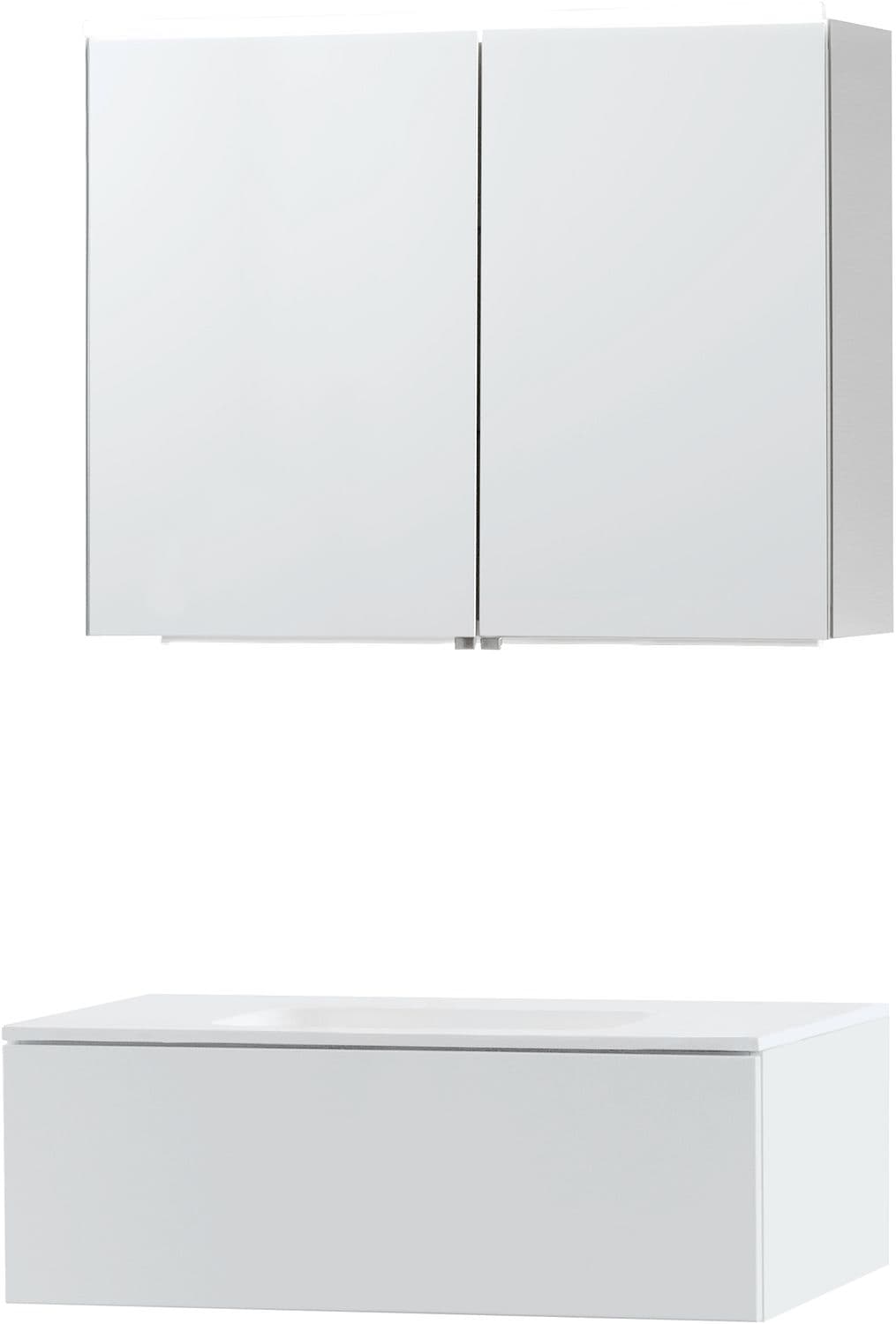 MEUBLE PURO SOLO BLANC 90 1 TIROIR SOLID MOLTO ARMOIRE TOILLETTE