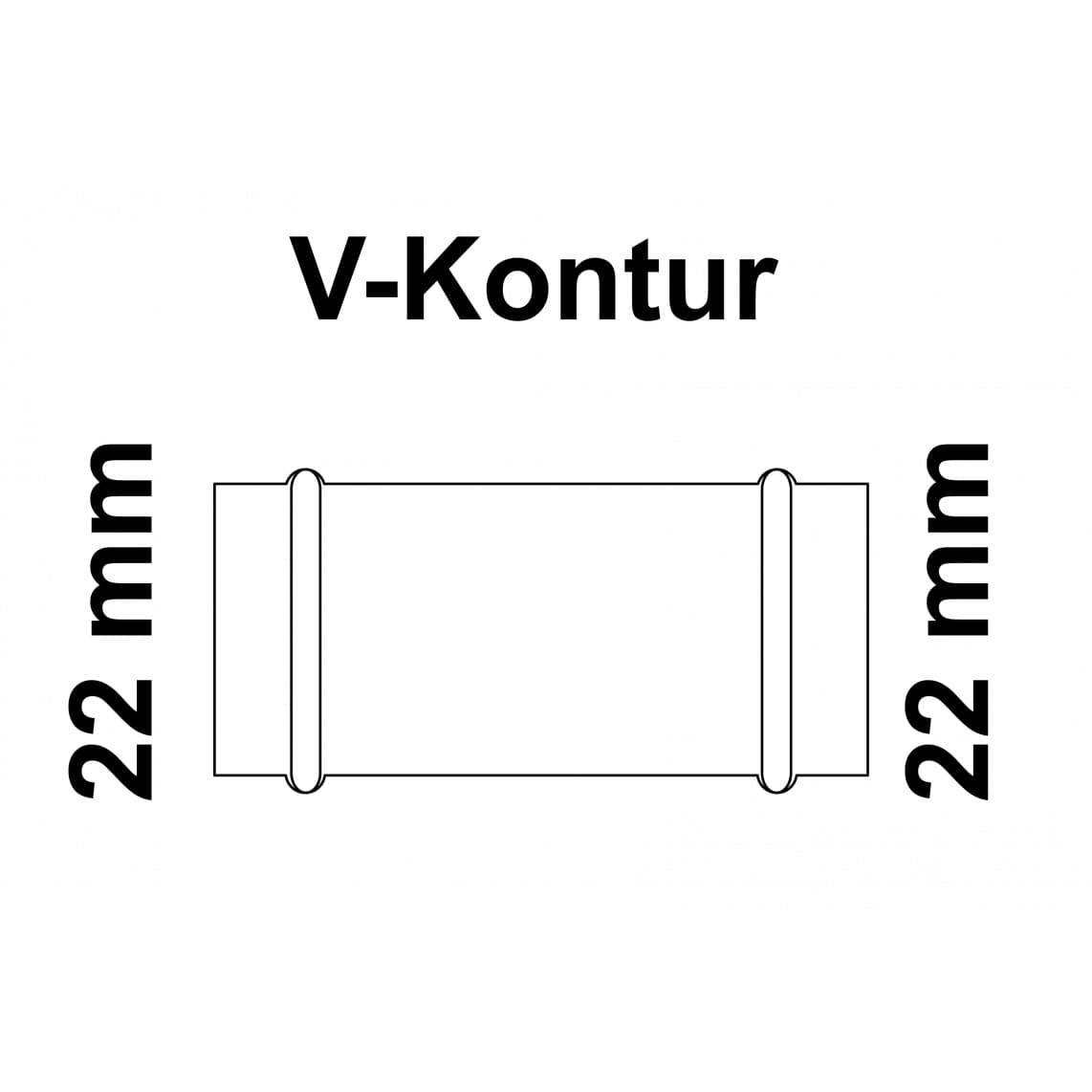 988616454 CU manchon double, vierge, 22 mm, 2 manchons, (P5270),