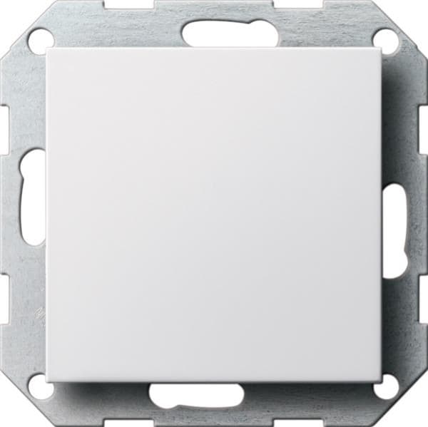 Cache borgne avec anneau de support Blanc brillant uniquement pour fixation par vis.