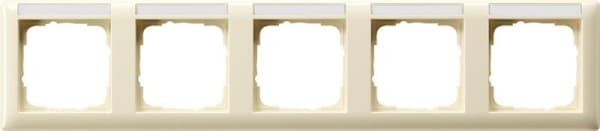 Cadre de finition Gira standard 55 avec zone d'inscription Blanc crème brillant