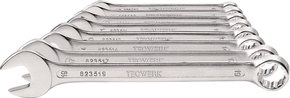 Tecwerk jeu de cles mixtes 12 pièces 6-22 mm
