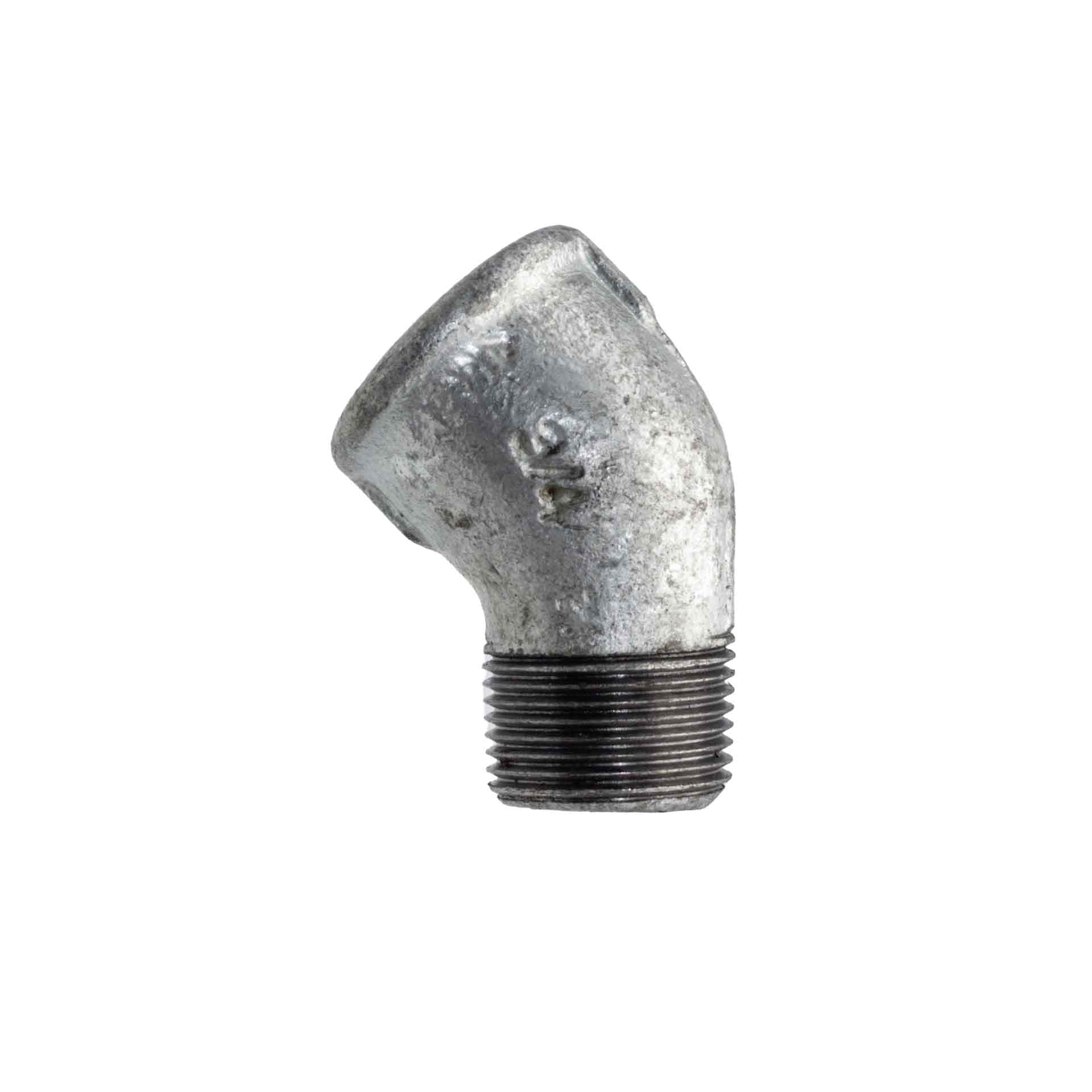 COUDE 121 45° 1/2MF GALVA (RÉF 121 1/2 GALVA)