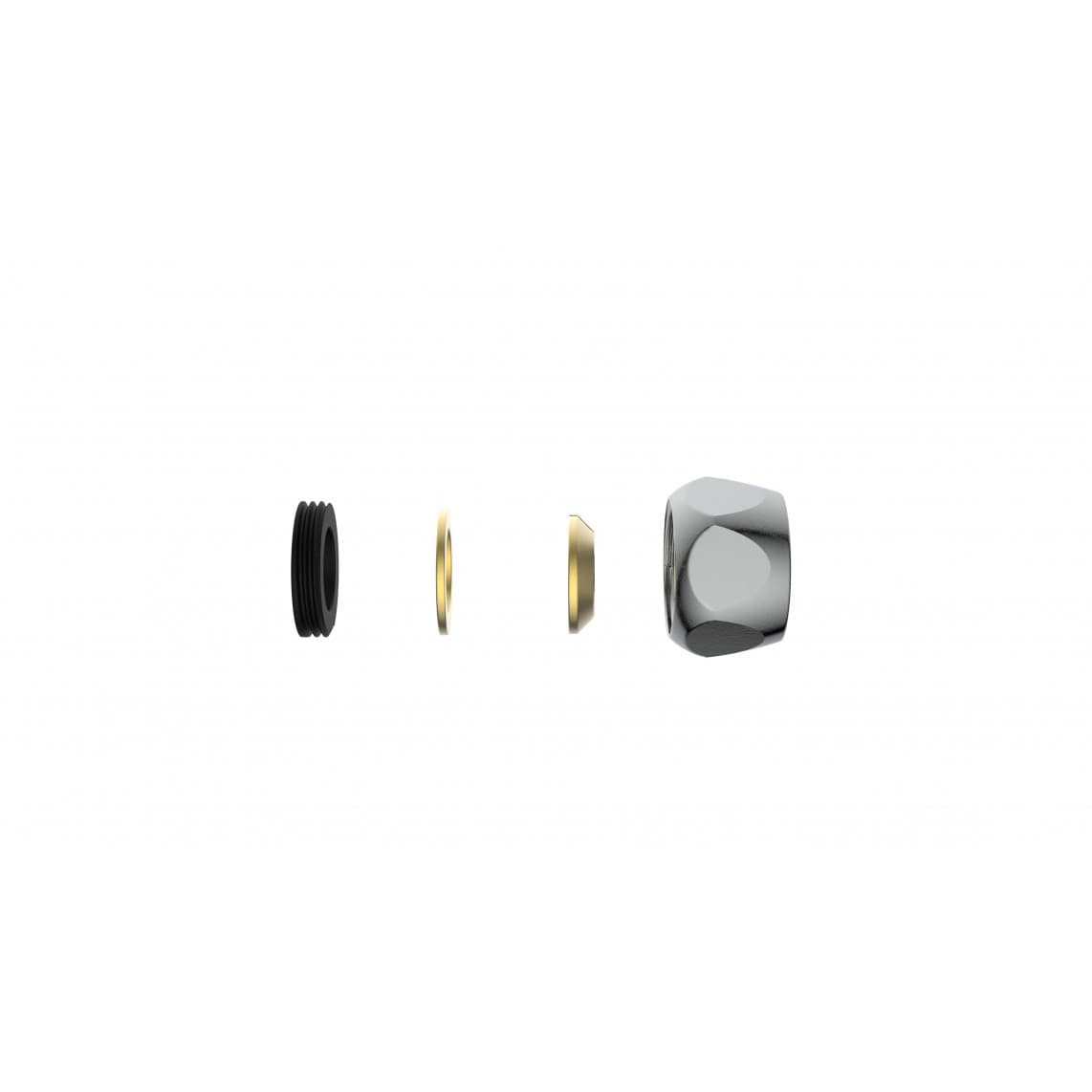 986273448 LT raccord à sertir-Couvre-lit, chromé, 3/8" x 10 mmQ