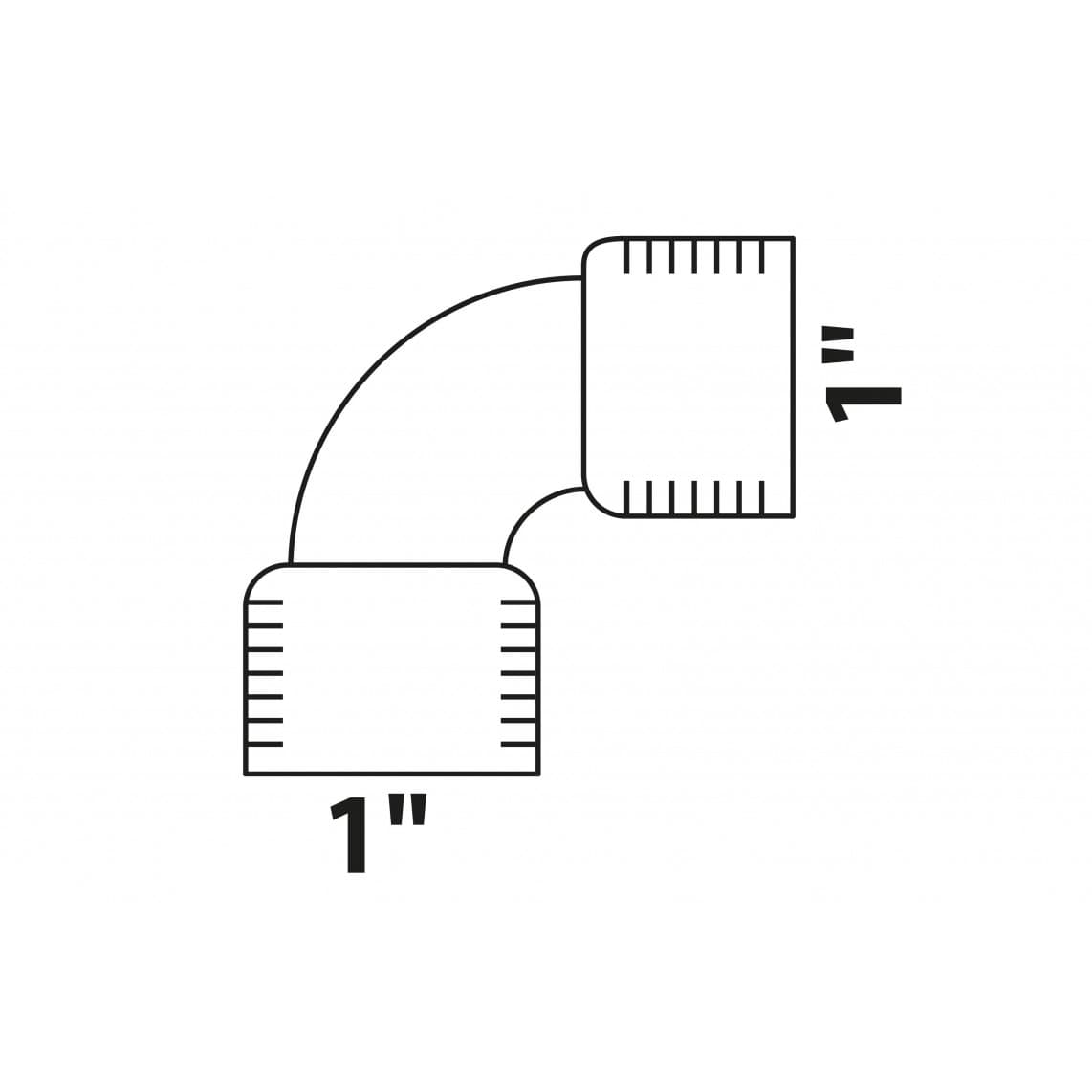 988955413 BR coude 90°, vierge, 1" F, (3090)
