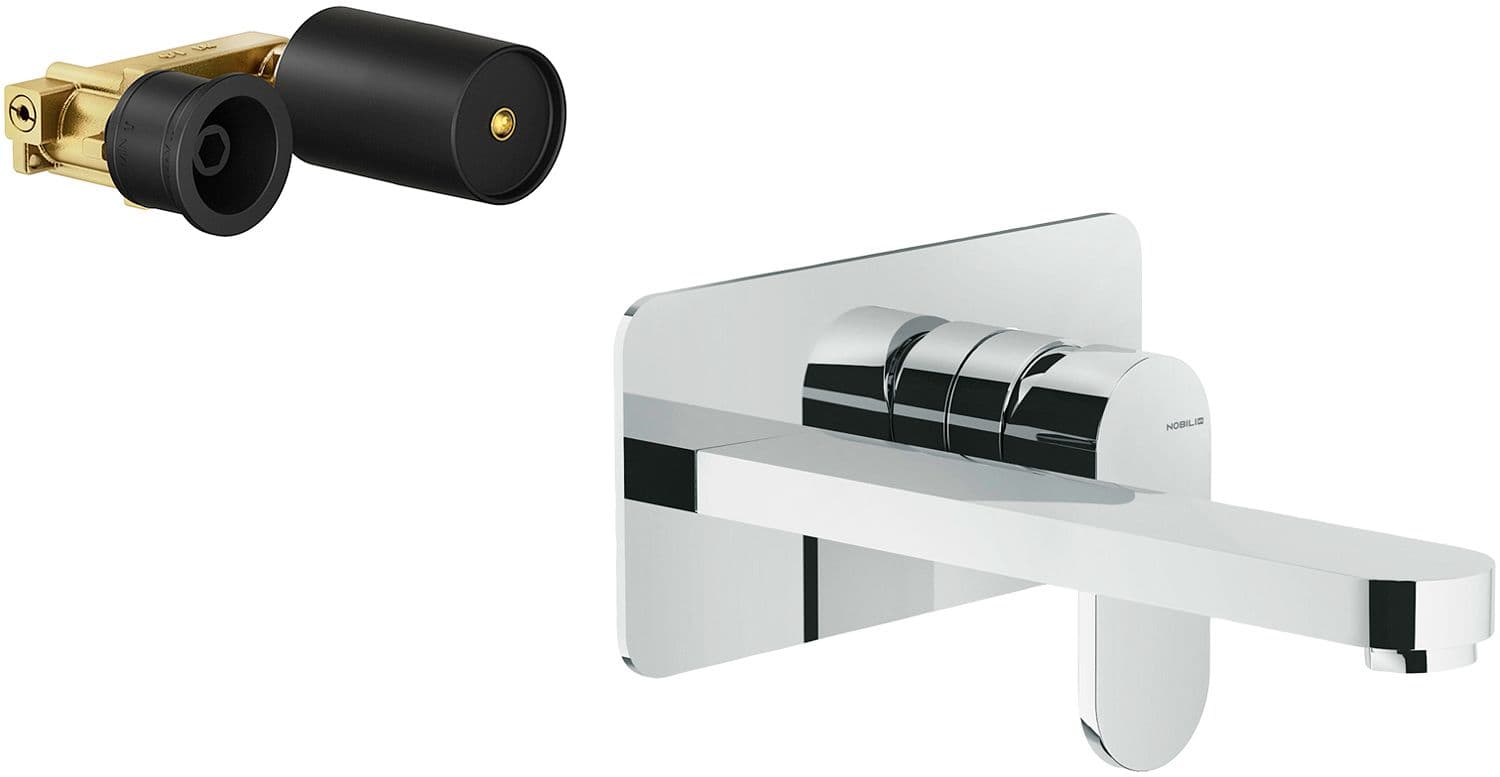 MITIGEUR LAVABO MURAL UP NOBILI 200MM CHROME