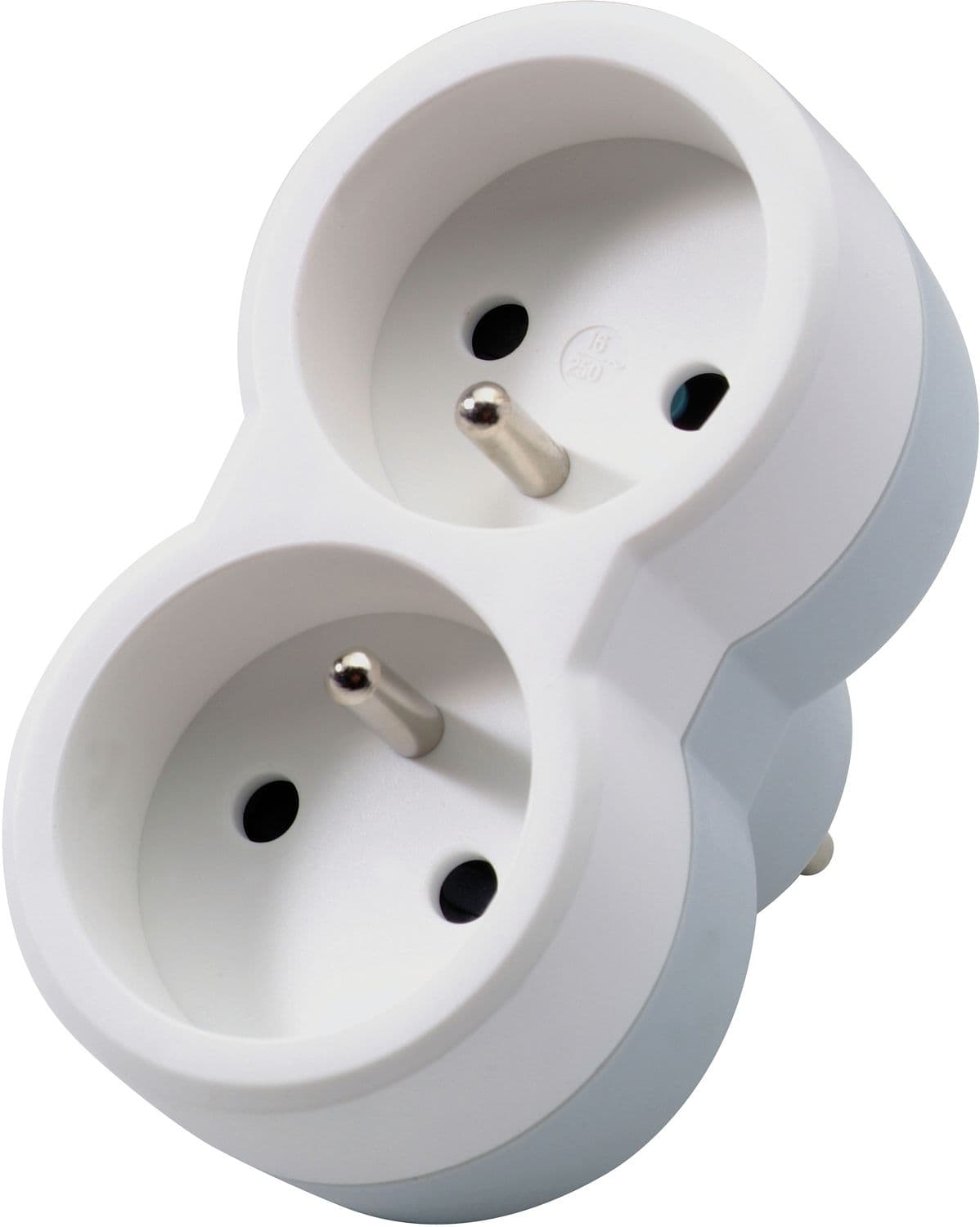 DOMINO FICHE DOUBLE 2X2P+A16A BLANC