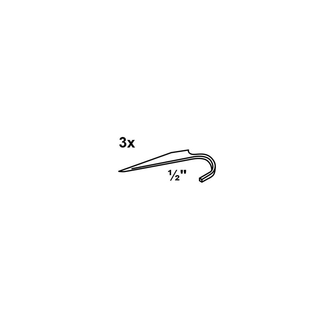 973155355 crochet pour tuyau, galvanisé, pour 1/2" (3x)