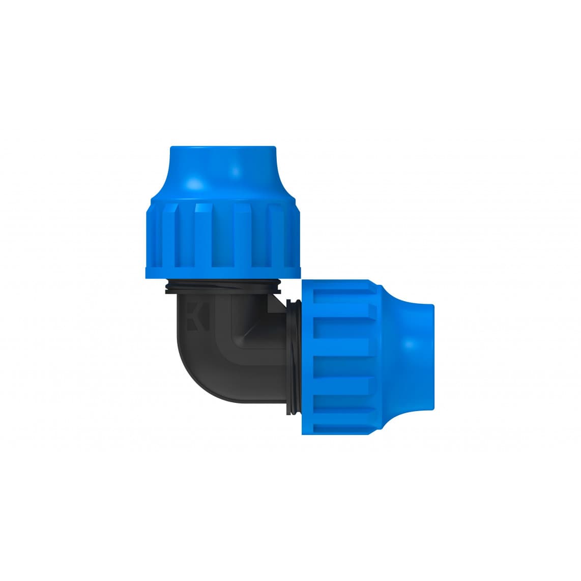 984845317 PP coude 90°, 32 mm, raccord à serrer pour PEHD/socarex