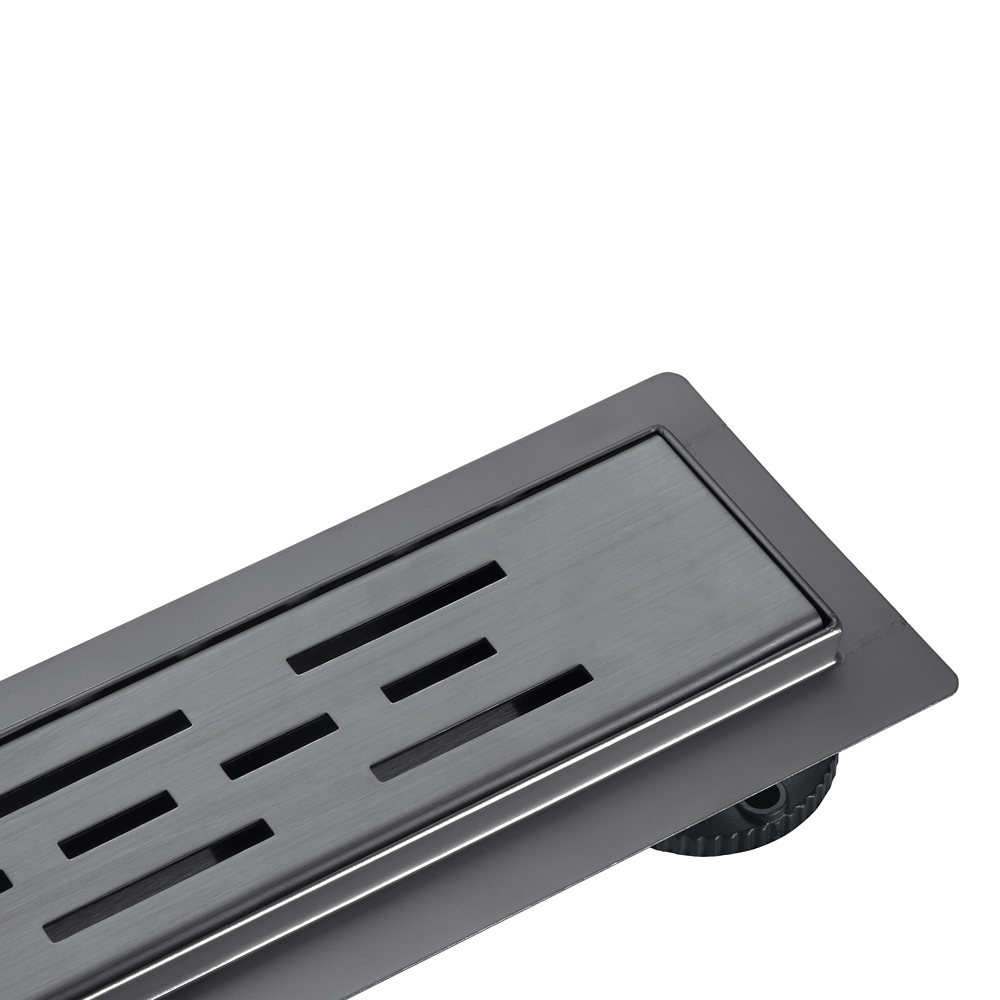 ALONI Shower Channel – With Grille – Complete – 100cm – Brushed Gunmetal