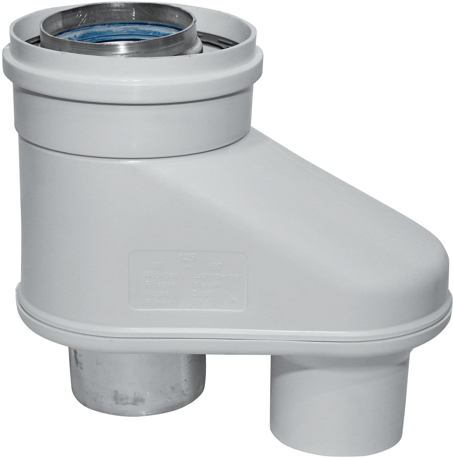 ADAPTATEUR VERTICALE VAILLANT ECOMAX 2X80/80-125MM 24-28KW