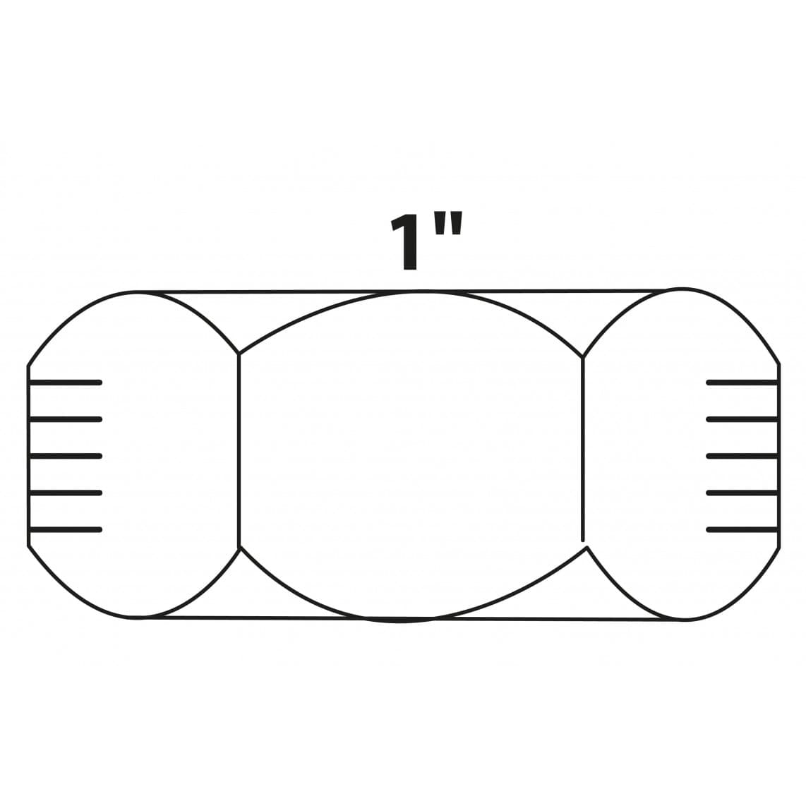 988964455 BR contre-écrou, vierge, 1" F, (3310)