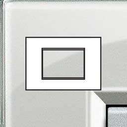 LivingLight - plaque rectangulaire 3 modules Gris givré