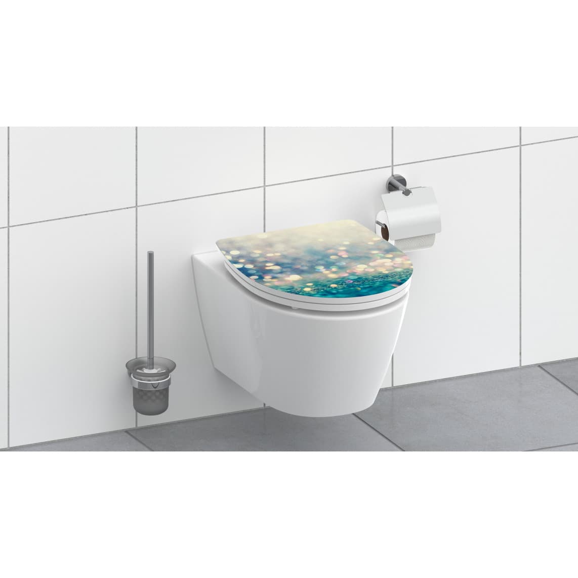 82587 Duroplast HG WC-zitting MAGIC LIGHT, met valrem en afneembaar
